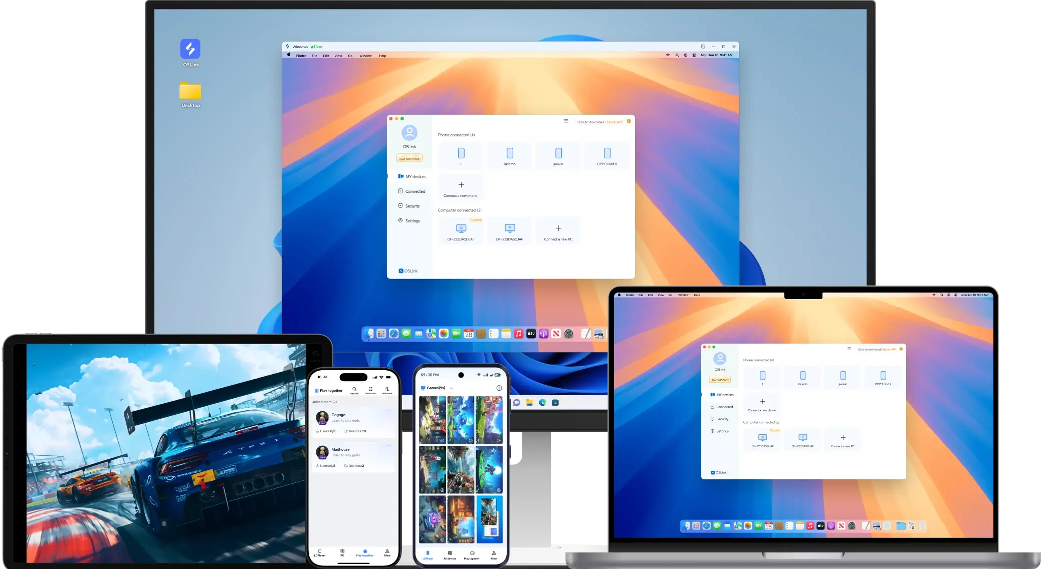 seamlessly control multiple devices remotely with OSLink